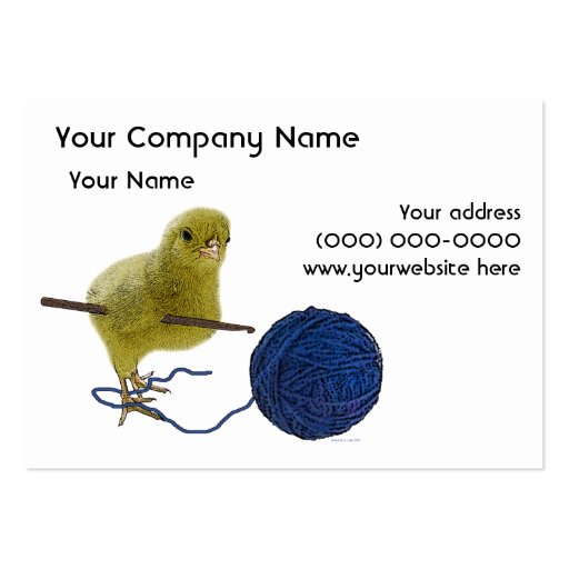 Chick who Crochets Business Card (front side)