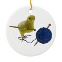 Chick who knits Ornament ornament