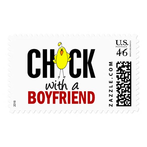 Chick With A Boyfriend Stamp