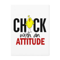 Chick With An Attitude postcards by chicktees Chick With An Attitude postcards