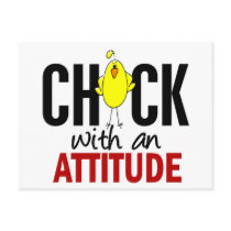 Chick With An Attitude postcards by chicktees Chick With An Attitude postcards