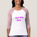 Chick With Brains Pink and purple 3-qtr. sleeve t-shirts by eac12890 Chick With Brains Pink and purple 3-qtr. sleeve t-shirts