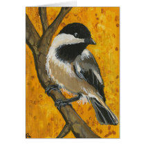 Chickadee Bird Art Card cards