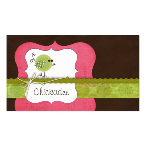 Chickadee Business Cards (front side)