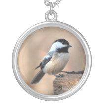 Chickadee in Golden Light Necklace
