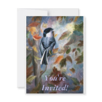 Chickadee In the Fall Invites