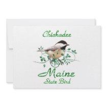 Chickadee Maine State Bird Personalized Invitation
