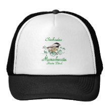 Chickadee Massachusetts State Bird Mesh Hats
