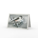 Chickadee Pine Card