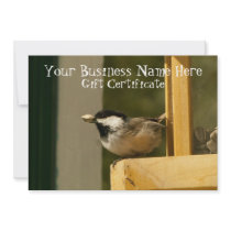 Chickadee Scores; Gift Certificate Personalized Invitations