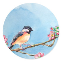 Chickadee Round Stickers