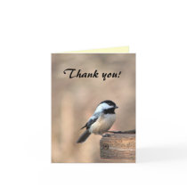 Chickadee Thank You Greeting Card