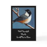 CHICKADEE THANK YOU CARD