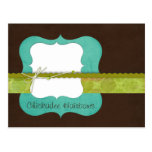 Chickadee {turquoise} Hairbow Postcard