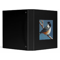 CHICKADEE: WINTER: ART: REALISM: BINDER