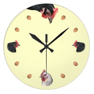 Chicken and egg wall clock