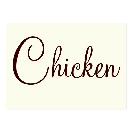 Chicken Business Card (back side)
