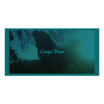 Chicken "Carpe Diem" Rooster Card Customized Photo Card