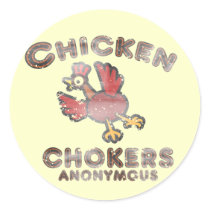 chicken chokers anonymous funny stickers