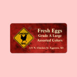 Chicken Crossing Egg Label labels