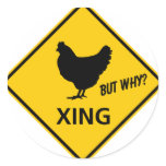 Chicken Crossing Highway Sign stickers
