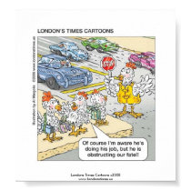 Chicken Crossing Road Funny Poster posters