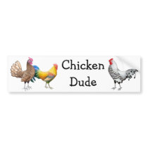Chicken Dude Bumper Sticker