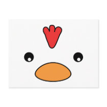 Chicken Face Postcard postcards