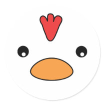 Chicken Face Stickers