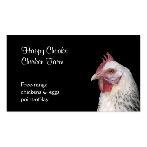 Chicken farm business card (front side)