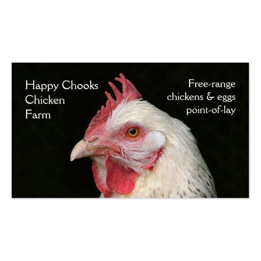 Chicken farm business card (front side)