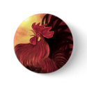 Chicken Farm Red Rooster Painting - Multi buttons