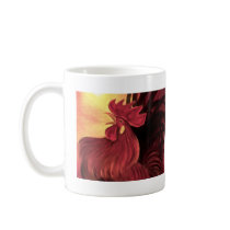 Chicken Farm Red Rooster Painting - Multi mugs by JUDERM Chicken Farm Red Rooster Painting - Multi mugs