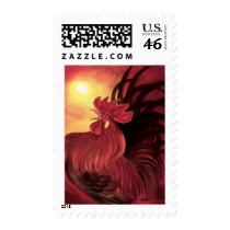 Chicken Farm Red Rooster Painting - Multi Postage