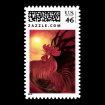 Chicken Farm Red Rooster Painting - Multi postage