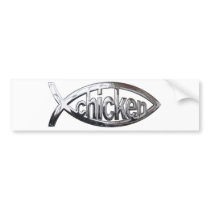 Chicken Fish bumper stickers by arevolutionofone Chicken Fish bumper stickers