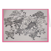 chicken frenzy greeting cards