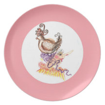 chicken hat plates