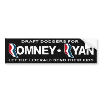 Chicken hawks for Romney and Ryan Bumper Stickers