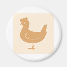 Chicken Hen Icon Fridge Magnets