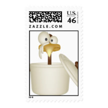 Chicken In Soup Postage Stamp