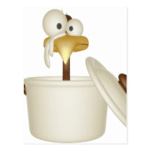 Chicken In Soup Postcard