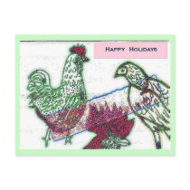 Chicken Joy Christmas Postcard - Customized