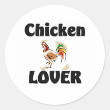 Chicken Lover Round Stickers