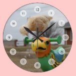Chicken Meets a Friend Clock wall clocks