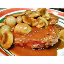 Chicken Mushrooms Sauces photo sculptures