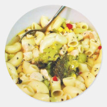 Chicken Noodles Soup Round Sticker