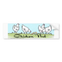 Chicken Nut Bumper sticker bumper stickers
