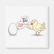Chicken or the Egg? Fridge Magnets