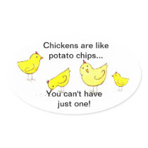 Chicken Potato Chip Sticker stickers